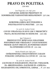 Dobra knjiga - Koronska kriza - pravo politika